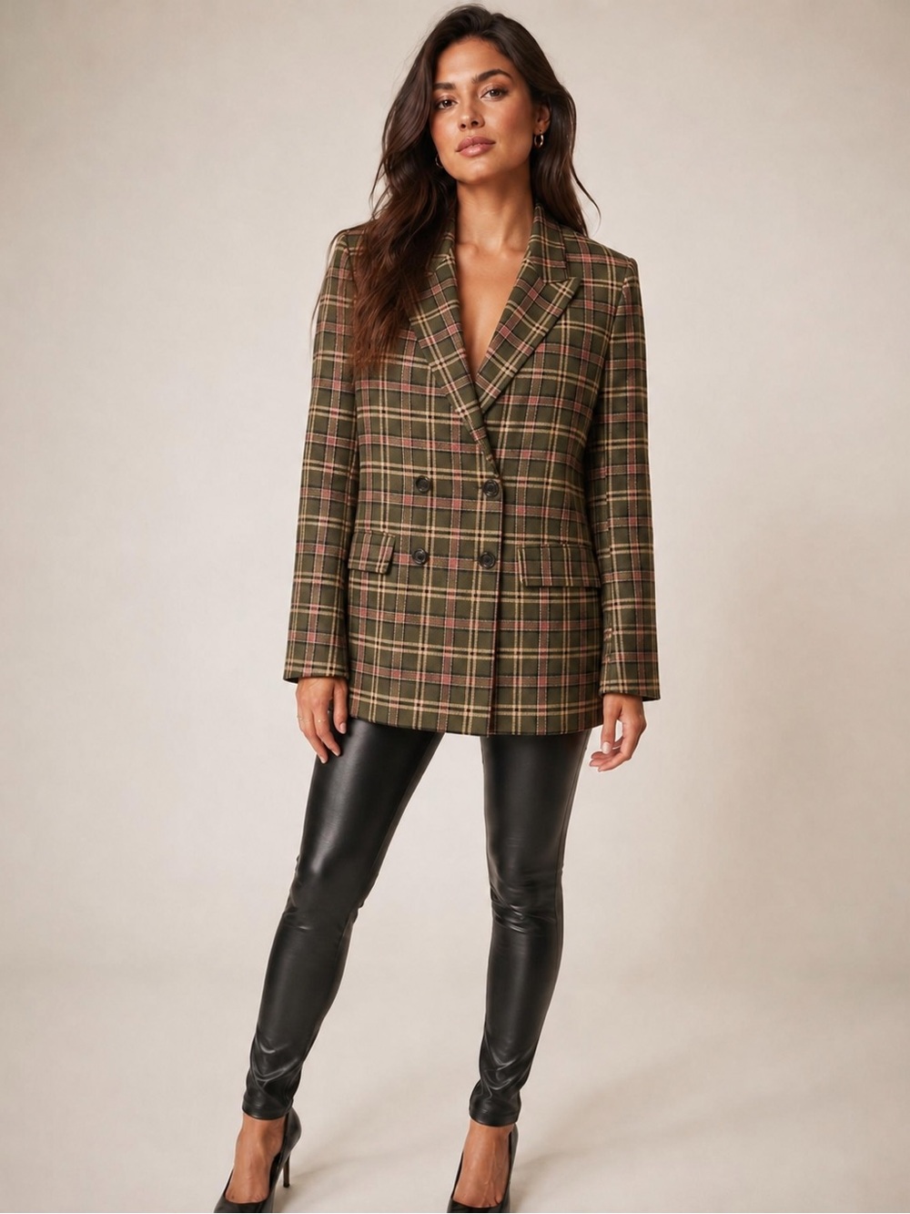 Wilfred Destiny Plaid Blazer Oversized